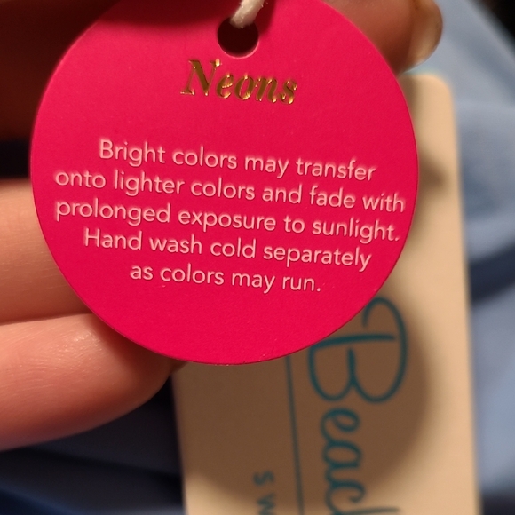 NWT Beach Bunny Nina Full one piece Colorblock Halter Swimsuit size L - Picture 7 of 9